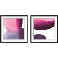 Framed 'Swish of Magenta 2 Piece Framed Art Print Set' border=