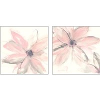 Framed 'Blush Clematis 2 Piece Art Print Set' border=