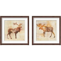 Framed Elk & Moose Study 2 Piece Framed Art Print Set