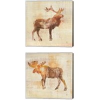 Framed 'Elk & Moose Study 2 Piece Canvas Print Set' border=