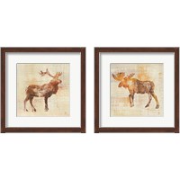 Framed Elk & Moose Study 2 Piece Framed Art Print Set
