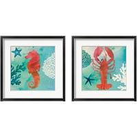 Framed 'Under the Sea 2 Piece Framed Art Print Set' border=