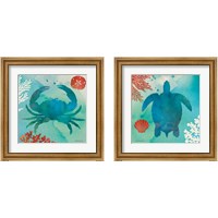 Framed 'Under the Sea 2 Piece Framed Art Print Set' border=