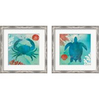 Framed 'Under the Sea 2 Piece Framed Art Print Set' border=