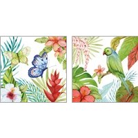 Framed 'Treasures of the Tropics 2 Piece Art Print Set' border=