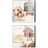 Framed 'Life on the Farm 2 Piece Canvas Print Set' border=