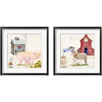 Framed 'Life on the Farm 2 Piece Framed Art Print Set' border=