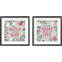 Framed 'Wildflower Daydreams 2 Piece Framed Art Print Set' border=