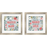 Framed 'Wildflower Daydreams 2 Piece Framed Art Print Set' border=