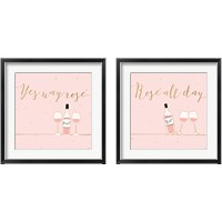 Framed Underlined Bubbly Pink 2 Piece Framed Art Print Set