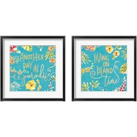 Framed 'Tropical Oasis 2 Piece Framed Art Print Set' border=