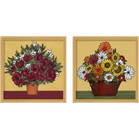 Framed 'Flower Bouquet 2 Piece Framed Art Print Set' border=