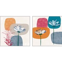 Framed 'Modern Fall Floral 2 Piece Art Print Set' border=