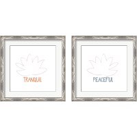 Framed 'Tranquil & Peaceful 2 Piece Framed Art Print Set' border=
