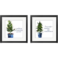 Framed 'Little Christmas Tree 2 Piece Framed Art Print Set' border=