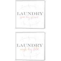Framed 'Laundry Vine 2 Piece Canvas Print Set' border=