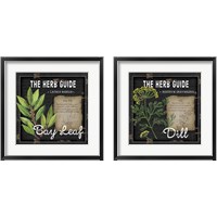 Framed 'Herb Guide 2 Piece Framed Art Print Set' border=