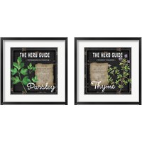 Framed 'Herb Guide 2 Piece Framed Art Print Set' border=