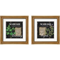Framed 'Herb Guide 2 Piece Framed Art Print Set' border=
