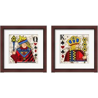 Framed 'Playing Cards 2 Piece Framed Art Print Set' border=