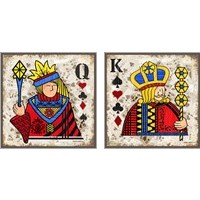 Framed 'Playing Cards 2 Piece Art Print Set' border=