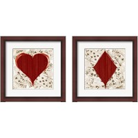 Framed Card Suits 2 Piece Framed Art Print Set