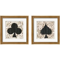 Framed 'Card Suits 2 Piece Framed Art Print Set' border=