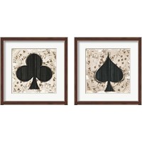 Framed 'Card Suits 2 Piece Framed Art Print Set' border=