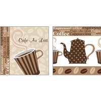 Framed 'Cafe Au Lait Cocoa Latte 2 Piece Art Print Set' border=