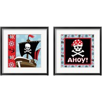 Framed Ahoy Pirate Boy 2 Piece Framed Art Print Set