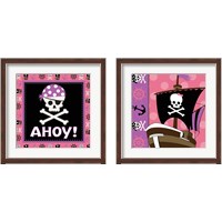 Framed Ahoy Pirate Girl 2 Piece Framed Art Print Set