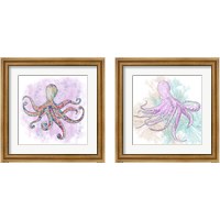 Framed 'Octopus 2 Piece Framed Art Print Set' border=