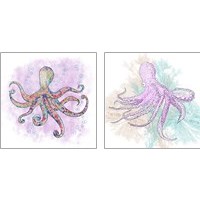 Framed Octopus 2 Piece Art Print Set