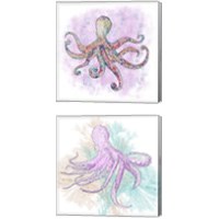 Framed 'Octopus 2 Piece Canvas Print Set' border=