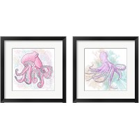 Framed 'Octopus 2 Piece Framed Art Print Set' border=