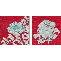 Framed 'Lotus Bouquet 2 Piece Art Print Set' border=