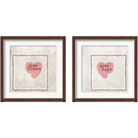 Framed 'Hugs & Kisses 2 Piece Framed Art Print Set' border=