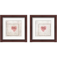 Framed Hugs & Kisses 2 Piece Framed Art Print Set