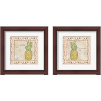 Framed 'Pineapple 2 Piece Framed Art Print Set' border=