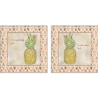 Framed Pineapple 2 Piece Art Print Set