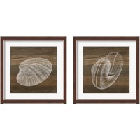 Framed 'Rustic Sealife - White 2 Piece Framed Art Print Set' border=