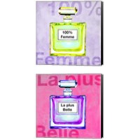 Framed 'French  Perfume 2 Piece Canvas Print Set' border=