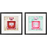 Framed 'French  Perfume 2 Piece Framed Art Print Set' border=