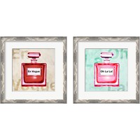 Framed 'French  Perfume 2 Piece Framed Art Print Set' border=