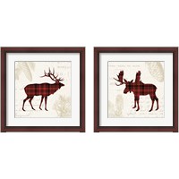 Framed 'Plaid Lodge 2 Piece Framed Art Print Set' border=