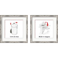 Framed 'Home Improvement 2 Piece Framed Art Print Set' border=