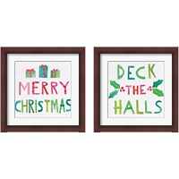 Framed 'Christmas Collage 2 Piece Framed Art Print Set' border=