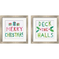 Framed 'Christmas Collage 2 Piece Framed Art Print Set' border=