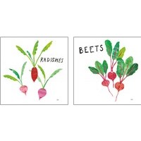 Framed 'Kitchen Garden 2 Piece Art Print Set' border=