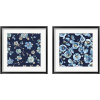 Framed 'Indigold Flowers 2 Piece Framed Art Print Set' border=